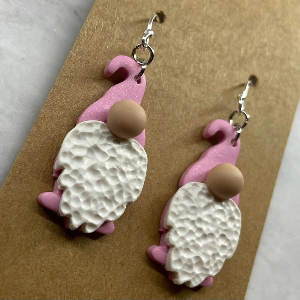 Handmade Earrings - Pink Gnomies🌸